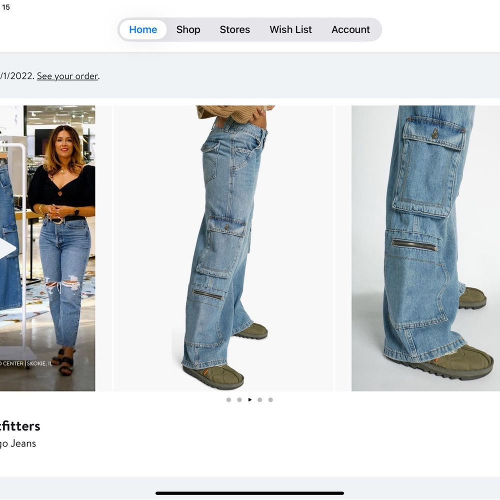 BDG URBAN OUTFITTERS Puddle Cargo Jeans 30 x 32 - Picture 3 of 16
